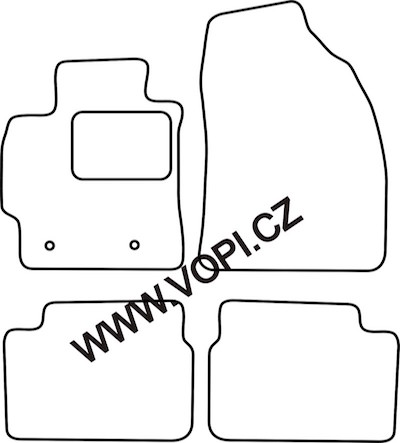 Textil-Autoteppiche Toyota Corolla Sedan 2007 - 2013 Perfectfit (4764)